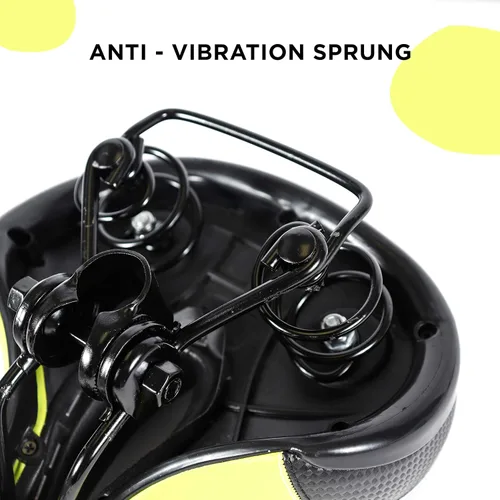 Vista 5 de EBIKELING Asiento de bicicleta de doble absorción de golpes, suave y cómodo, acolchado para hombres y mujeres, cómodo, espuma viscoelástica, ajuste
