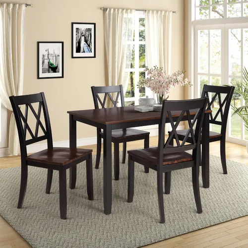 Vista 12 de Harper & Bright Designs Juego de mesa de comedor de 6 piezas con sillas