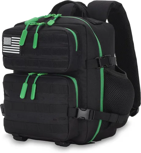 Vista 29 de Mini mochila táctica de 9L para hombres y mujeres, mochila táctica pequeña para senderismo, bolsa táctica pequeña, paquete de fitness, Negro