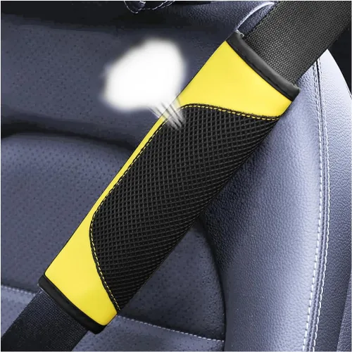 Vista 7 de BESULEN - Fundas para cinturón de seguridad de coche, juego de 2 protectores de correa de hombro de malla de cuero universal, almohadilla de arnés
