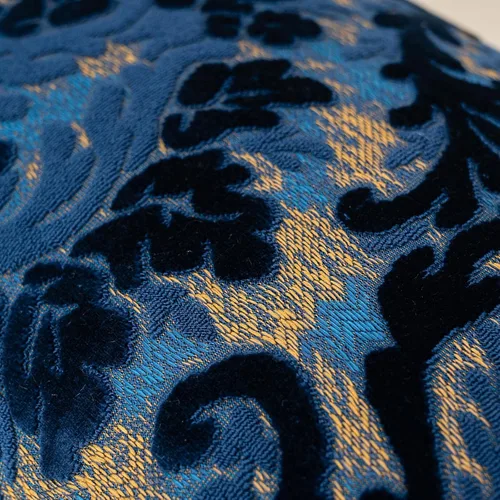 Vista 5 de Alerfa - Funda de almohada decorativa boho azul floral de terciopelo, 18x18 pulgadas, lujosa, bordada, funda de cojín cuadrada para sofá, sala