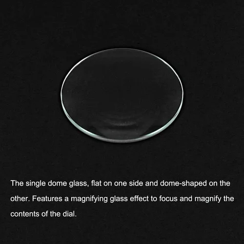 Vista 3 de uxcell Paquete de 8 lentes de cristal de 1.260 in de diámetro para reloj, cúpula única, redonda, 0.059 in de grosor de borde para reparación