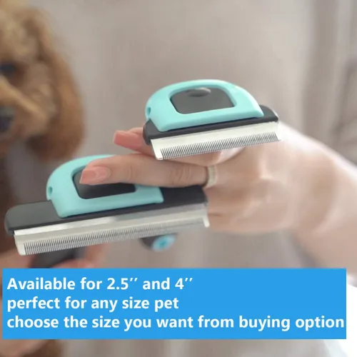 Vista 5 de Cepillo de perro y cepillo para gatos, reduce eficazmente el desprendimiento de pelo, profesional de aseo y herramienta de limpieza para perros