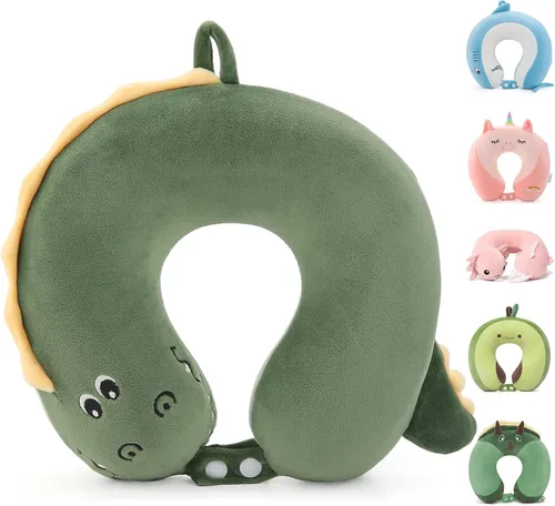 Vista 10 de Almohada de cuello de viaje de espuma viscoelástica para adolescentes y Pingüino
