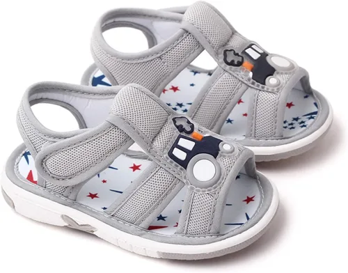 Vista 5 de OAISNIT Sandalias de verano para bebé niño y niña, zapatos chirriantes, ligeros, antideslizantes, para niños pequeños