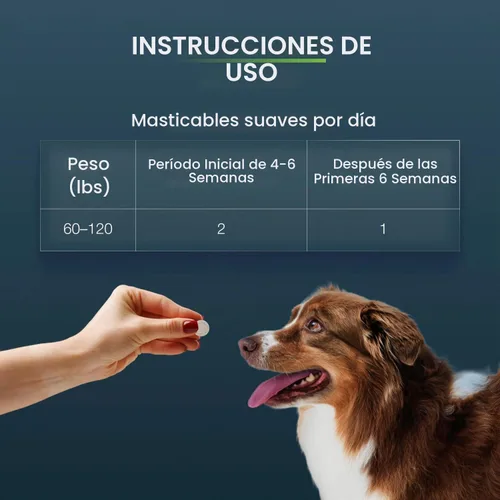 Vista 9 de Nutramax Dasuquin Suplemento para articulaciones para perros grandes, tabletas masticables, 150