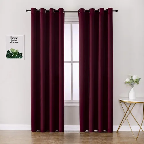 Vista 59 de ChrisDowa - Cortinas cortas para ventana de 40 pulgadas para dormitorio - Cortinas cortas con ojales y aislamiento térmico para oscurecer