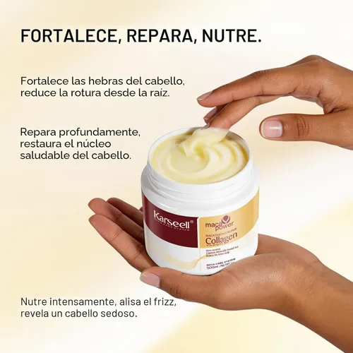 Vista 5 de Karseell Tratamiento capilar con colágeno, reparación profunda, acondicionador, aceite de argán, colágeno para el cabello, esencia para cabello seco