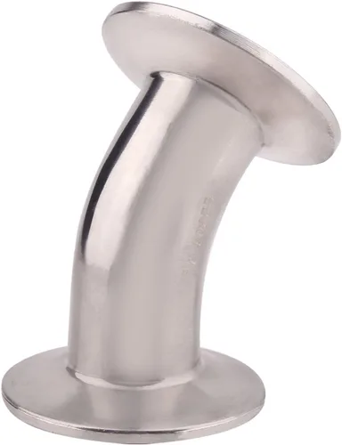 Vista 4 de DERNORD Codo de 45 grados Tubo de 1 pulgada OD Acero inoxidable 304 Montaje de tubería Se adapta a Tri Clamp 1.5 pulgadas