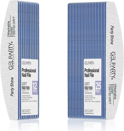 Vista 43 de GELPARTY - Limas de uñas profesionales de grano 80/80 cuadradas, paquete de 12 tablas de esmeril lavables de doble cara, grano extra grueso