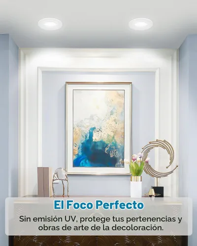 Vista 3 de Sunco - Luz empotrable LED cardán de 6 pulgadas, ángulo ajustable, 12 W = 3000K Blanco Cálido
