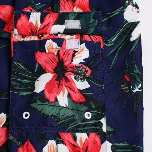 Vista 3 de Yuzhih Pantalones de playa para hombre, con gráficos irregulares, pantalones cortos ajustados con cintura elástica, pantalones cortos atléticos