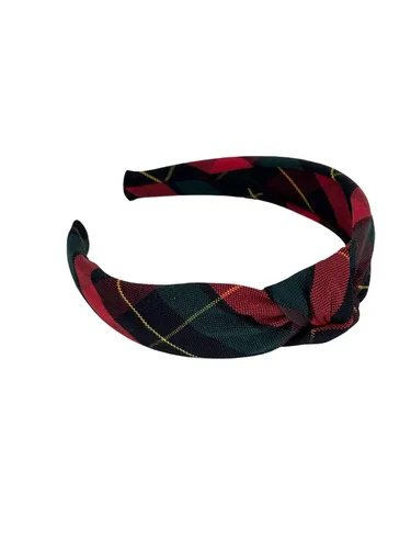 Vista 19 de Diadema anudada de 1.25 pulgadas, uniforme escolar, a cuadros, acolchada, con nudo en la parte superior, diadema de uniforme (cuadros 120)