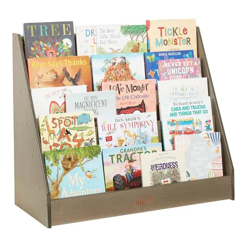 Vista 10 de ECR4Kids Expositor de libros de una sola cara, estantería para aula, color gris lavado
