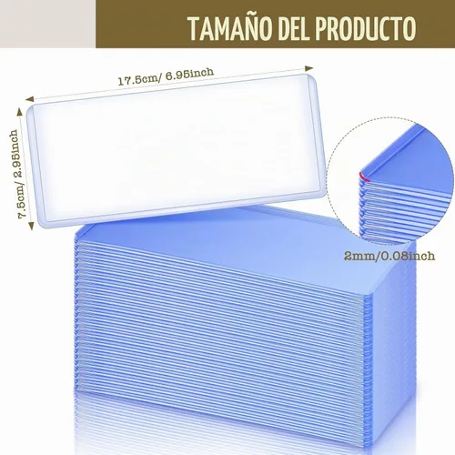 Vista 3 de Soporte para billetes de dólar, PVC transparente, 6.9 x 2.95 pulgadas, azul