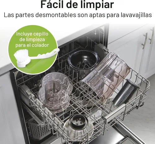 Vista 8 de Hamilton Beach Máquina centrífuga del Juicer con boca grande 3" canal de Negro