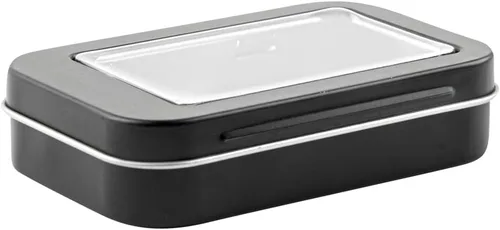 Vista 11 de Restaurantware RW Base - Recipientes rectangulares de lata de 4.5 onzas, 100 cajas de lata duraderas con tapas, tapas transparentes para ventana