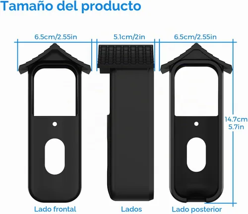 Vista 8 de Funda de silicona para timbre de video Blink modelo más nuevo, resistente a la intemperie, impermeable, protección UV, protector de piel para cámara