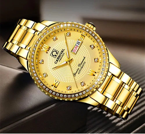 Vista 4 de TEINTOP Carnival - Reloj mecánico automático para hombre y mujer, juego de 2