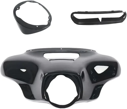 Vista 10 de Carenado interior de murciélago delantero negro brillante para Harley Davidson 2014 2023 Touring Electra Glide Street Glide 15 16 17 18 19 20 21 22