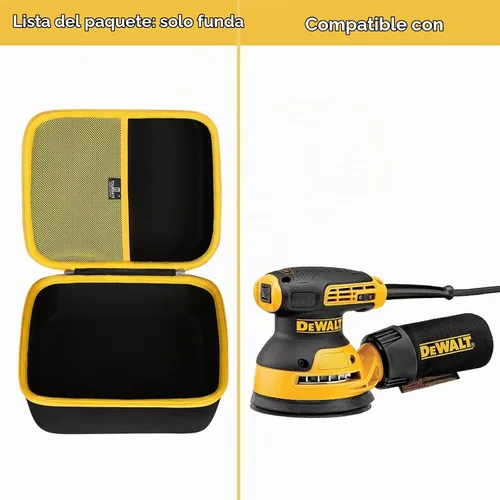 Vista 4 de Tourmate Estuche rígido de viaje compatible con DEWALT Random Orbit Sander (DWE6423) / DEWALT Palm Sander (DWE6411K), solo funda