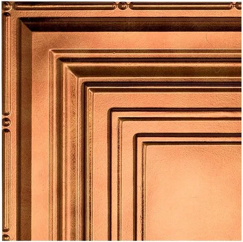 Vista 18 de FASÄDE Panel de techo decorativo de vinilo decorativo de 2 x 4 pies de estilo tradicional / patrón 3 en aluminio cepillado (paquete de 5)