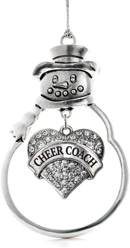 Vista 233 de Colgante de plata con diseño de Detroit con forma de corazón y muñeco de nieve con circonitas cúbicas