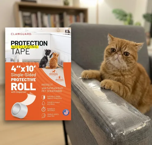 Vista 10 de CLAWGUARD Cinta protectora de arañazos para gatos y perros, 10 hojas XL