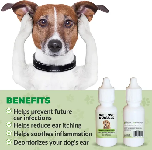 Vista 4 de Suero de oídos para perros, solución de limpieza de oídos para perros