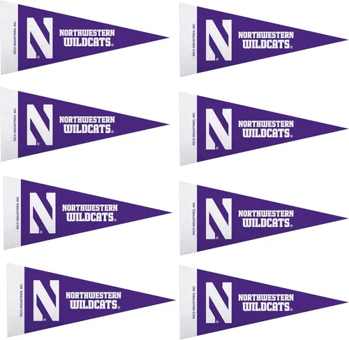 Vista 26 de Rico Industries NCAA - Juego de mini banderines de fieltro de 4 x 9 pulgadas (incluye 8 piezas)