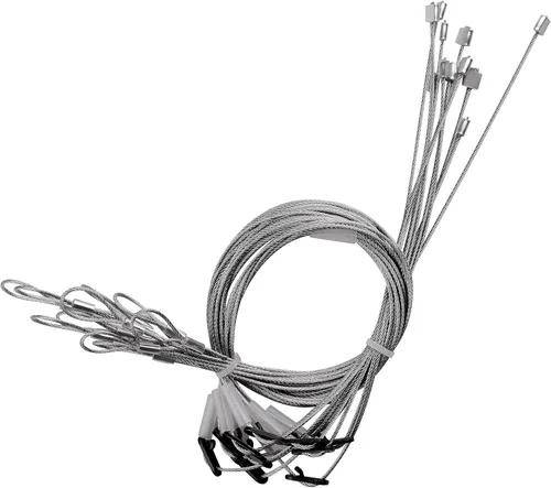 Vista 6 de 12 cables de trampa, 36 pulgadas de largo, cable 1/16 7x7