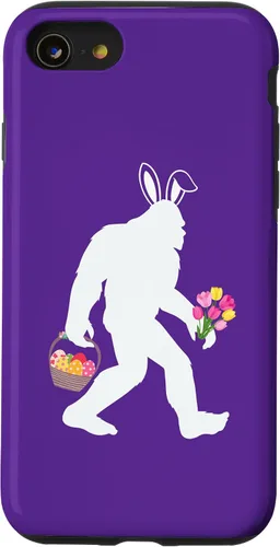 Vista 13 de Funda para iPhone 15 Easter Bigfoot Yeti Funny Sasquatch Egg Scavenger