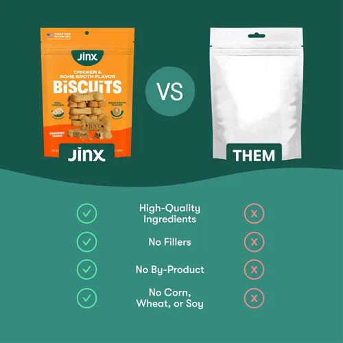 Vista 5 de Jinx Galletas para perros, golosinas horneadas al horno con caldo de hueso