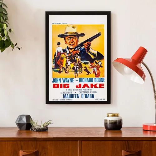 Vista 2 de Big Jake Top John Wayne On French Poster Art 1971 - Póster de la película Masterprint (11 x 17)