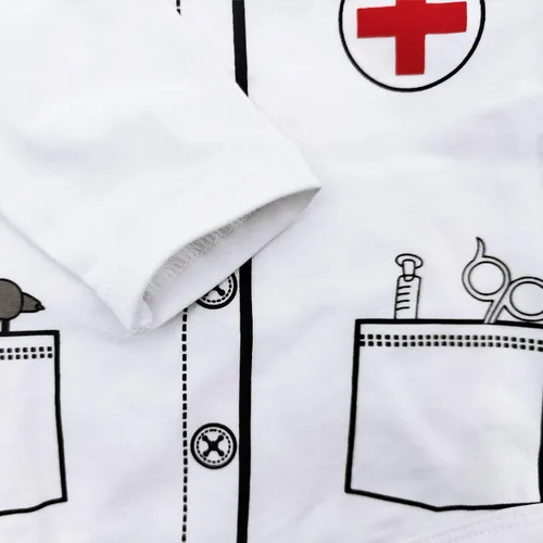 Vista 6 de Disfraz de astronauta para bebé recién nacido, uniforme de policía, traje de pirata, disfraz de príncipe médico