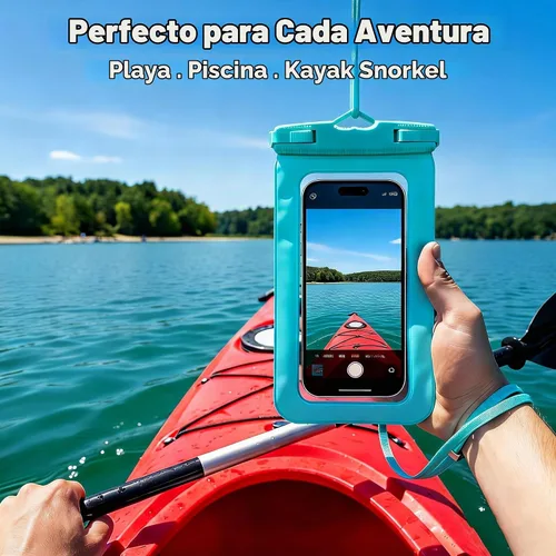 Vista 6 de HEYSONG Bolsa grande impermeable para teléfono, paquete de 2