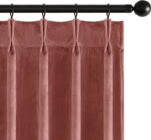 Vista 12 de MIULEE Cortinas opacas plisadas de terciopelo azul marino, 40 x 96 pulgadas