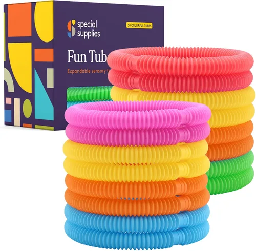 Vista 10 de Special Supplies Divertidos tubos de tracción y estiramiento para niños, juguete para reventar, doblar, construir y conectar, proporciona juego