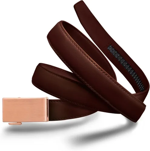 Vista 38 de Mission Belt Cinturón de trinquete de cuero para mujer, colección de cuero de 1.181 in oro/cuero negro