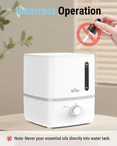 Vista 8 de Humidificadores Bear para Dormitorio, Humidificadores de Niebla Fría de 2.5L y Difusor de Aceites, Humidificadores Rápidos y Silenciosos para Toda