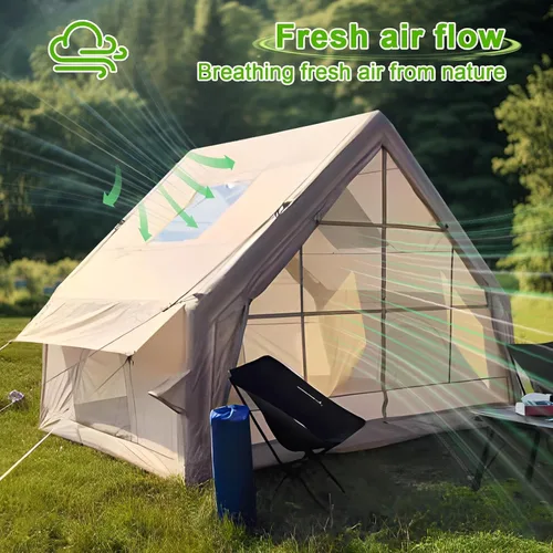 Vista 4 de Tiendas de campaña inflables para camping, tienda de campaña inflable grande, tienda de campaña para 1-6 personas, fácil instalación, tienda