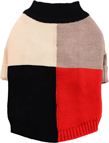 Vista 8 de Kayto Suéter para perro, de manga larga de punto térmico, ropa de invierno para perros pequeños, machos y niñas, abrigo para mascotas, sudadera