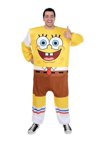 Vista 2 de Disfraz de Mono Adulto de Bob Esponja Multicolor