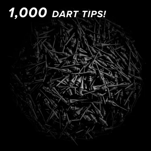 Vista 3 de Viper Accesorio para dardos: punta suave de diamante de 1/4 ", negro (500 y 1000 paquetes)