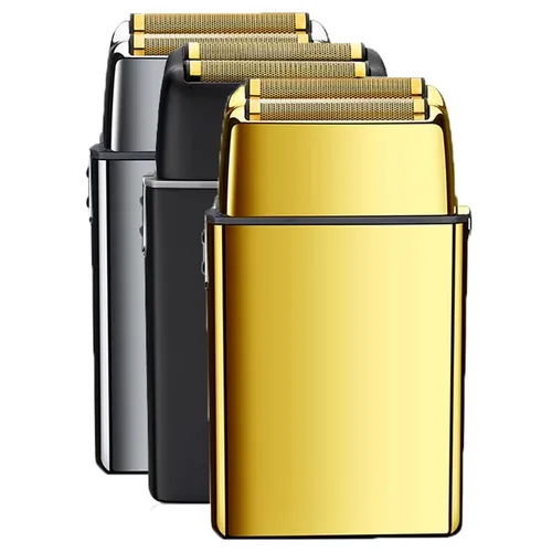Vista 2 de Afeitadora para hombre, carcasa de metal inalámbrica, lavable, máquina de afeitar eléctrica para el cabello, máquina de afeitar eléctrica recargable