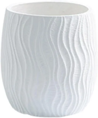 Vista 9 de Flower Pots Floor Plant Pots Cement Large Round Planters Simple Water Pattern Pattern Solid Color Green Plants Floriculture Flower Pots Plant Beige