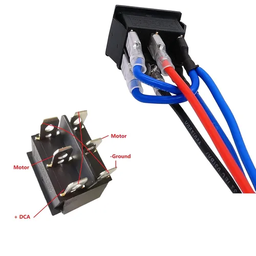 Vista 4 de 3 unids momentánea polaridad inversa interruptor DC 12V 20A Motor Control DPDT 6 Pin 3 posiciones (ON) - Apagado (ON) reinicio automático de barco