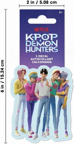 Vista 7 de Netflix K-Pop Demon Hunter - Calcomanía de vinilo troquelado para niños Saja Boys - 4