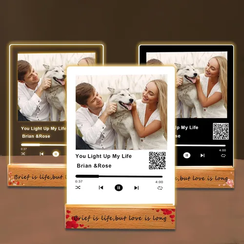 Vista 11 de Placa acrílica personalizada para Spotify, personaliza nuestra placa acrílica con tu canción y foto favoritas, regalos personalizados para el día