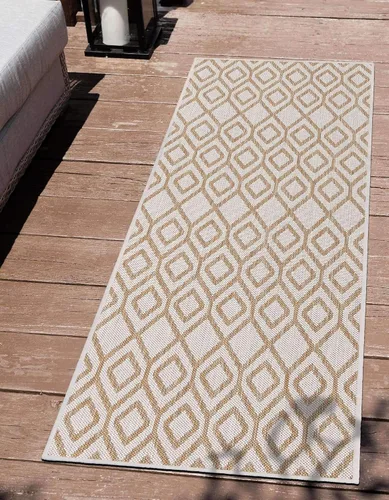 Vista 55 de Jill Zarin Outdoor Collection - Alfombra de área - Turcas y Caicos (2' 2" x 3' 1" Rectángulo Beige/Marrón)